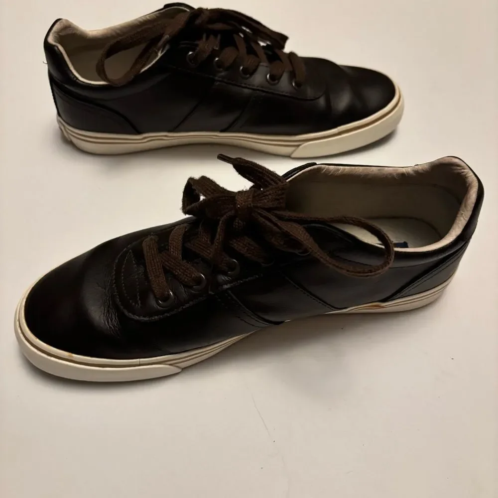 Ralph Lauren Men's Dark Brown Sneakers. Size 8.5D. Very Cool!!😎